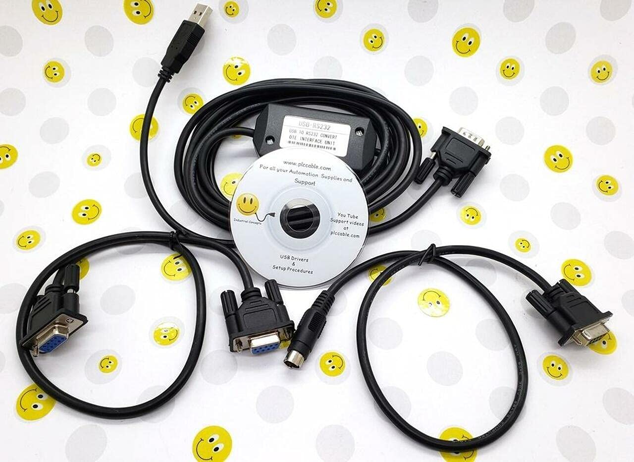 Aftermarket Allen Bradley 1747-CP3 10ft USB to DB9 PLC Cable Kit