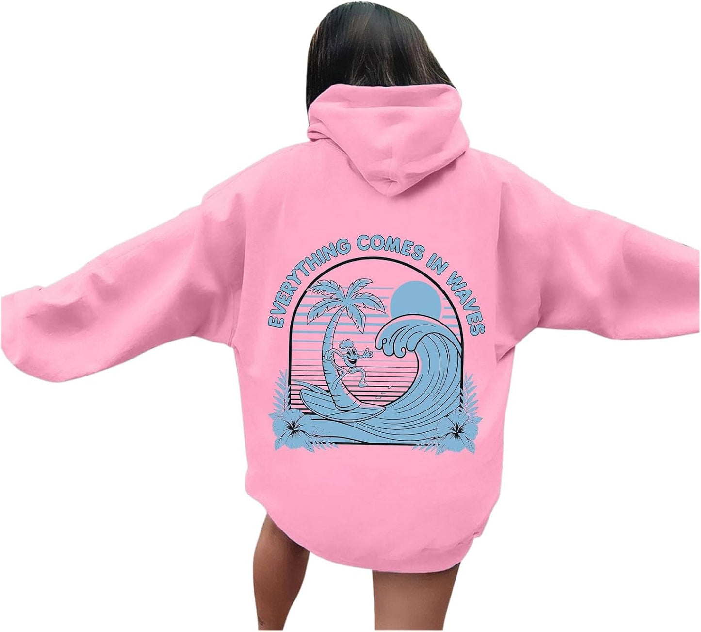 Winter Waves Drawstring Hoodie - Stay Stylish & Cozy