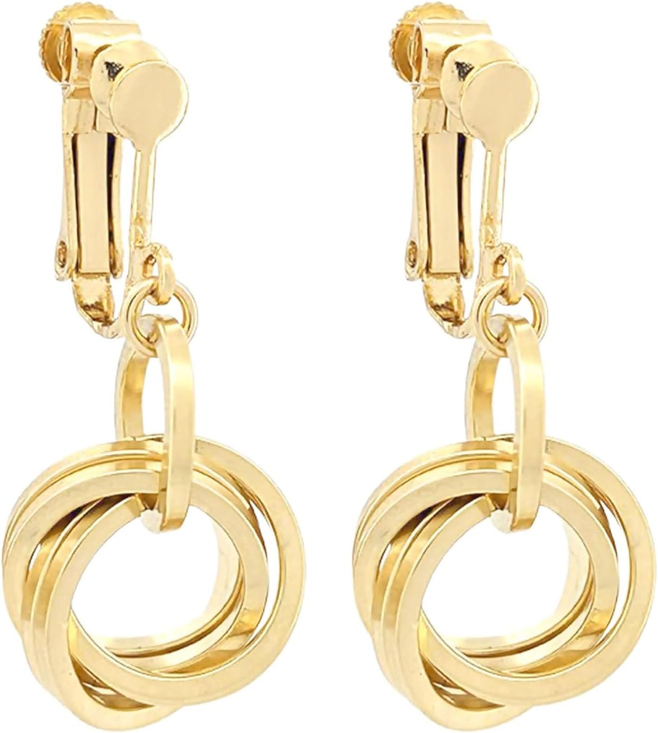 Elegant 14K Yellow Gold-Filled Love Knot Earrings for Women