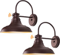 Oil Rubbed Bronze Dusk to Dawn LED Barn Lights - 12in Gooseneck