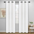 Easy-Going Blackout Curtains 42x95 in White - Room Darkening & Thermal