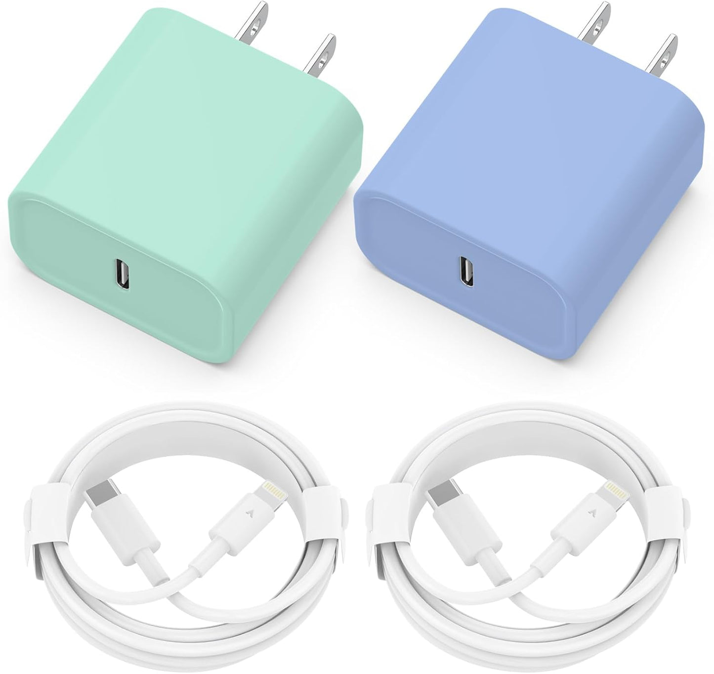 Fast Charge Duo: MFi-Cert 20W PD Wall Adapter + 6FT Type C to Lightning Cable