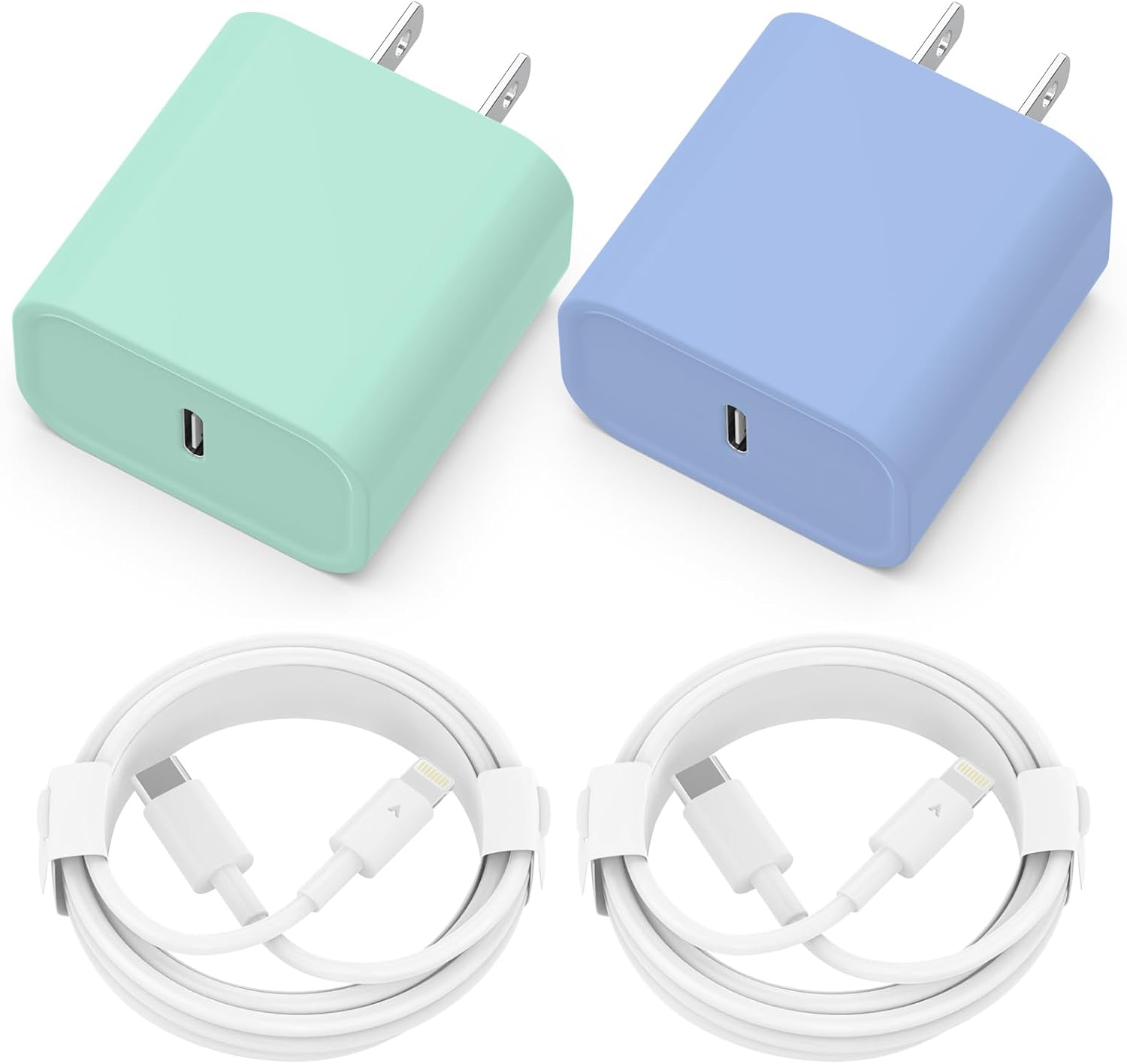 Fast Charge Duo: MFi-Cert 20W PD Wall Adapter + 6FT Type C to Lightning Cable