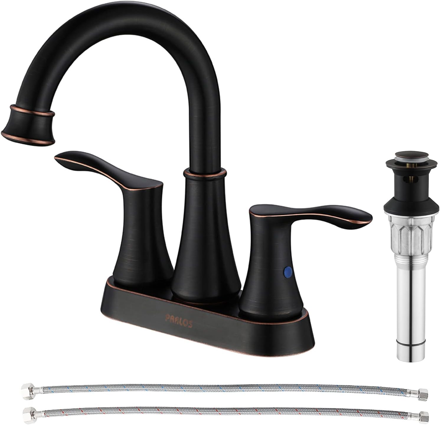 PARLOS 2-Handle Bathroom Sink Faucet with High Arc Spout