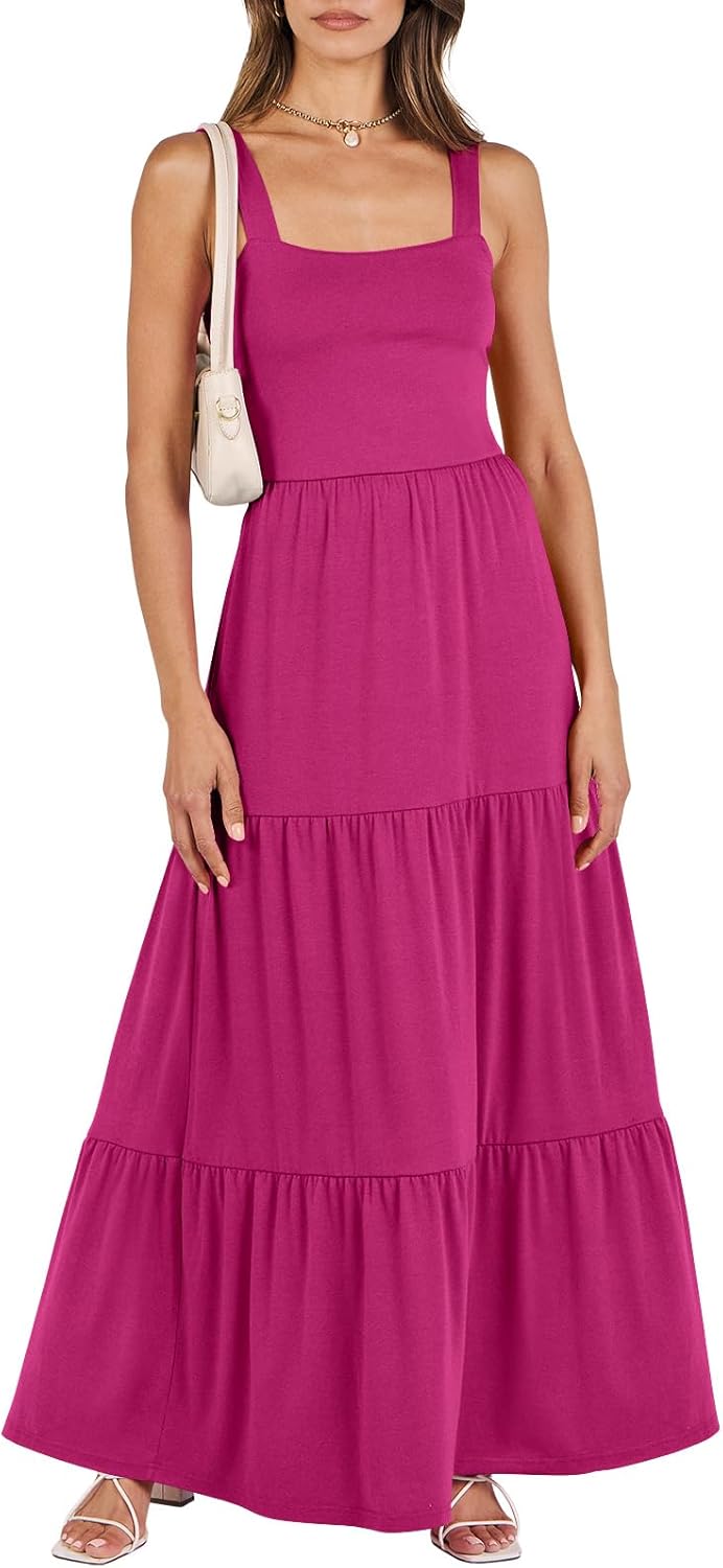 ANRABESS Women's Summer Casual Long Maxi Beach Vacation Dress
