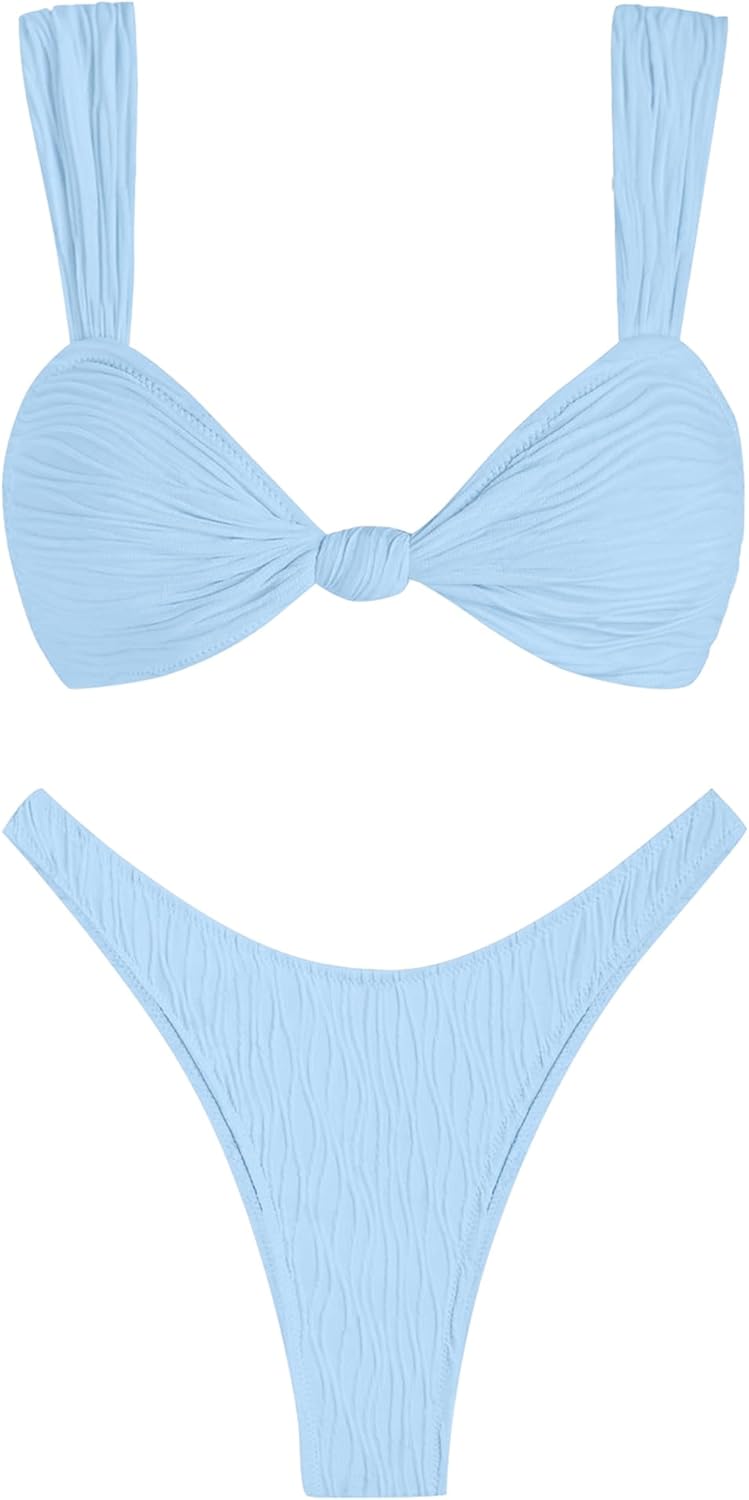 ZAFUL 2025 Cheeky Bikini Sets for Women High Cut Swimsuit