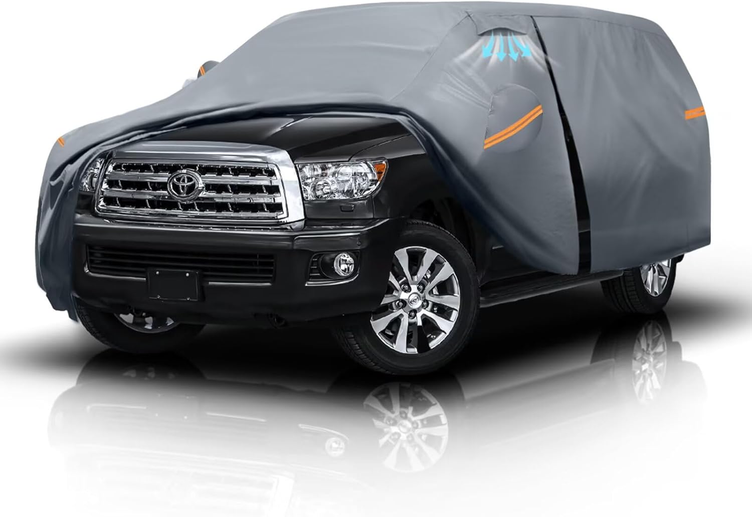 Large SUV Car Cover for Toyota Sequoia - 100% Waterproof Protection