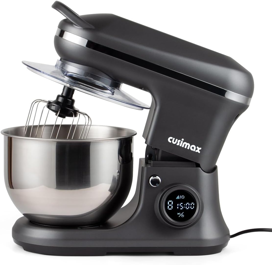CUSIMAX Stand Mixer with Digital Timer and 8-Speed Control
