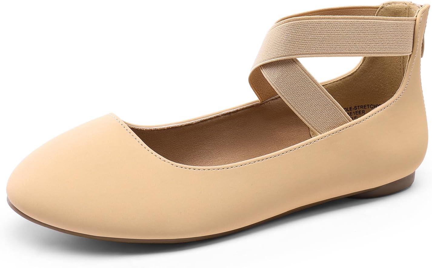 DREAM PAIRS Women's Comfortable Fashion Elastic Ankle Straps Flats