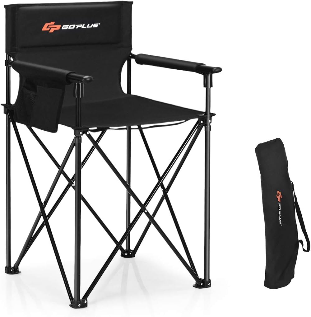 COSTWAY Folding Director's Chair - Portable Storage & Carrying Bag