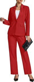 Pant Suits for Women Dressy 2 Piece Blazer and Pants Set - Office cut