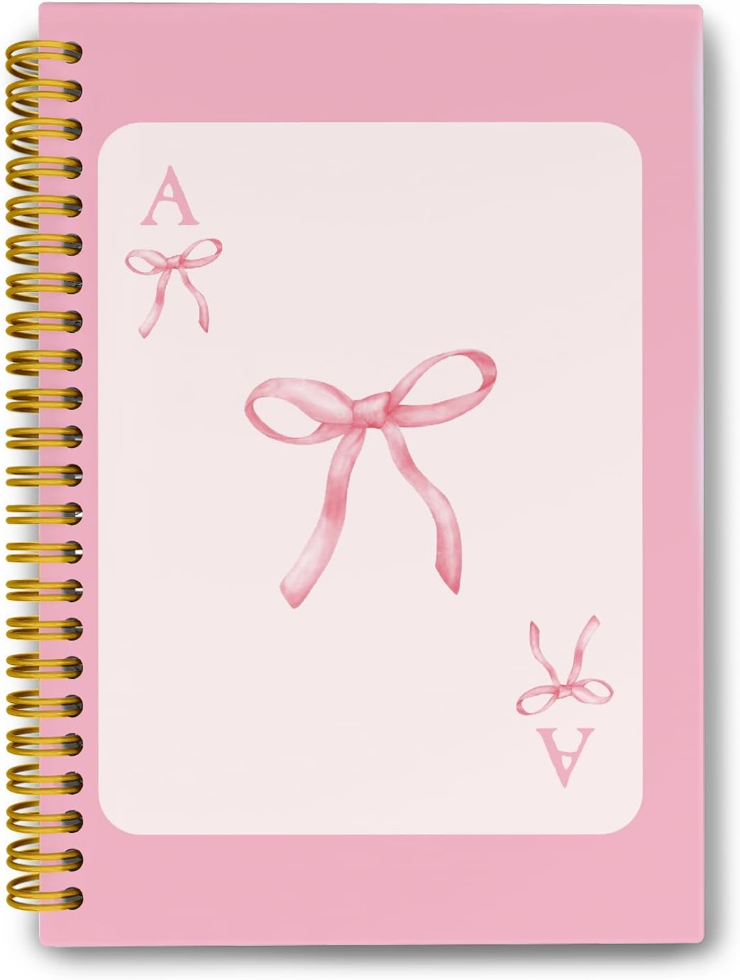 LiTiu Preppy Spiral Notebook 80 Sheets Pink Girly Style Journal