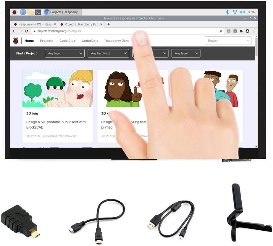 7 inch HDMI LCD Touch Screen for Raspberry Pi and Jetson Nano