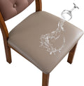 Genina Waterproof PU Leather Chair Seat Covers for Dining Chairs