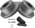 TRQ Rear Brake Pad & Rotor Kit Compatible with 2013-2019 Ford F-250