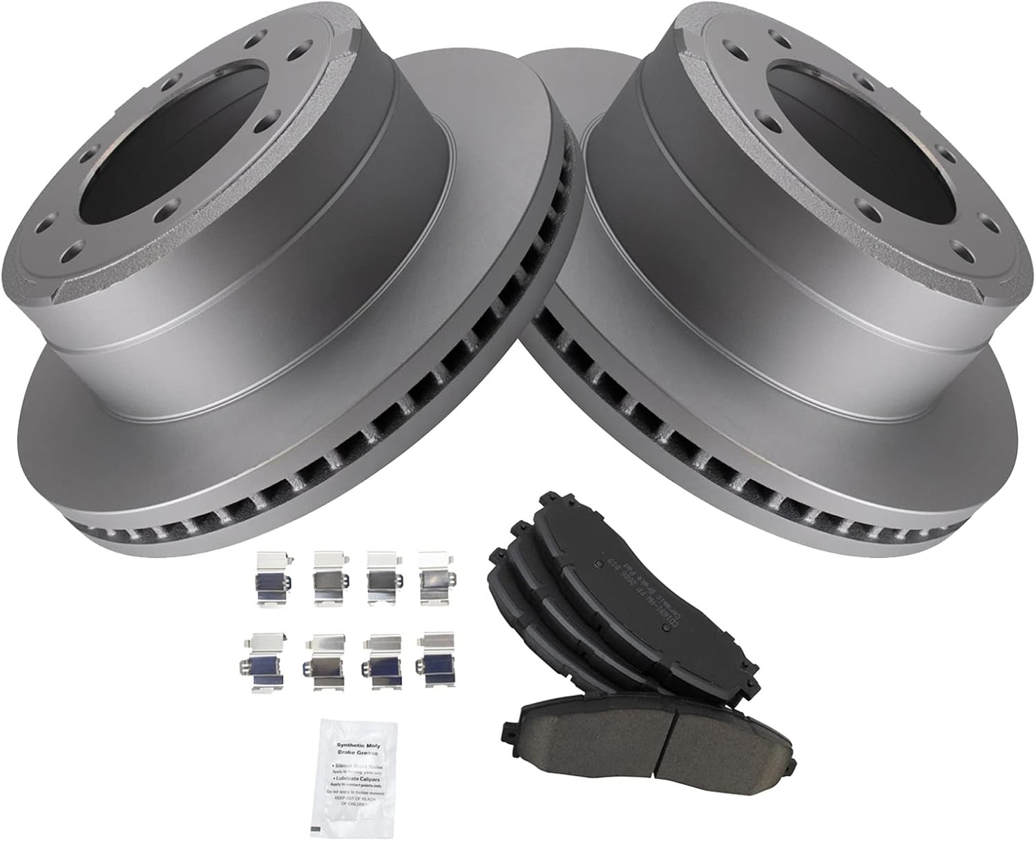 TRQ Rear Brake Pad & Rotor Kit for 2013-2019 Ford F-250