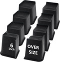 8 Pack Bed Risers 6 in Heavy Duty L Shape - Stable Furniture Lifts