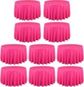 LTC LINENS 108 in Round Tablecloth 10 Pack Fuchsia - Floor Length