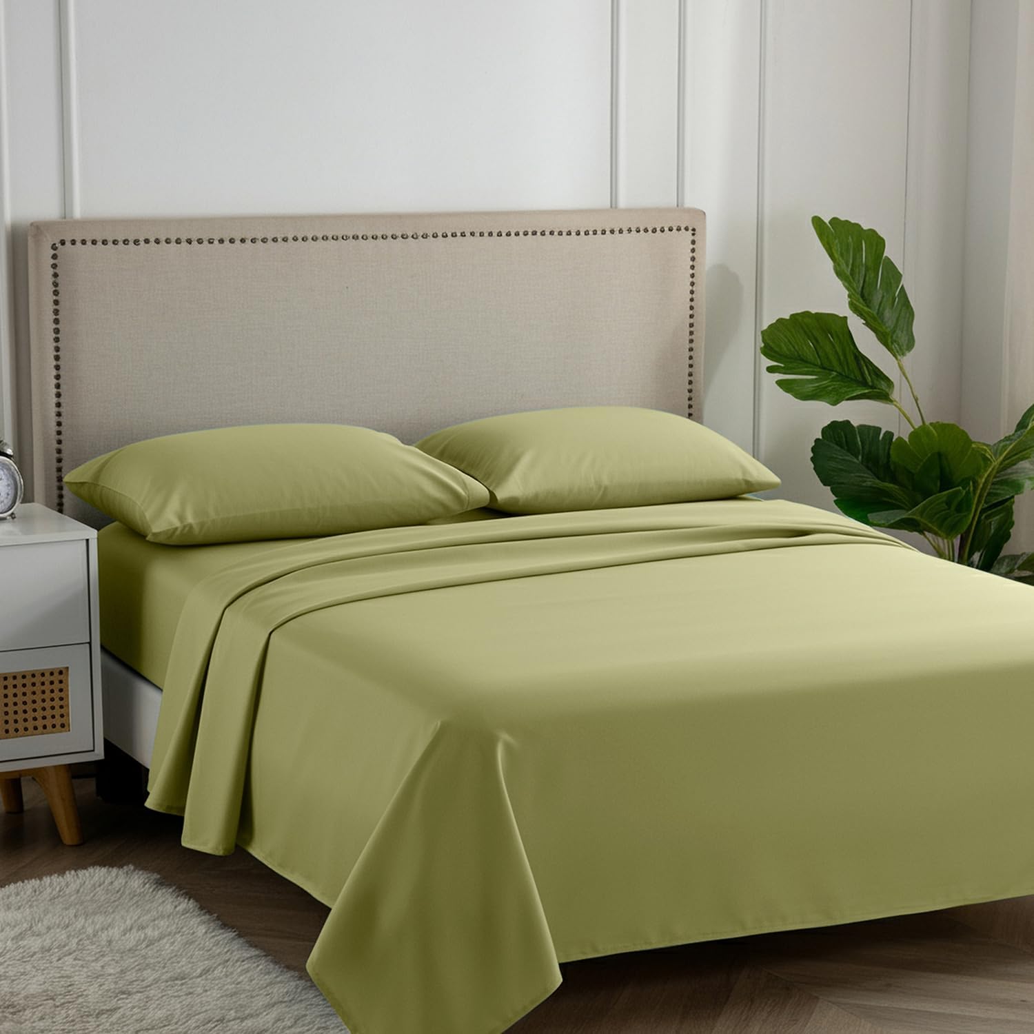 Luxurious 100% Egyptian Cotton Queen Sheet Set for Comfort