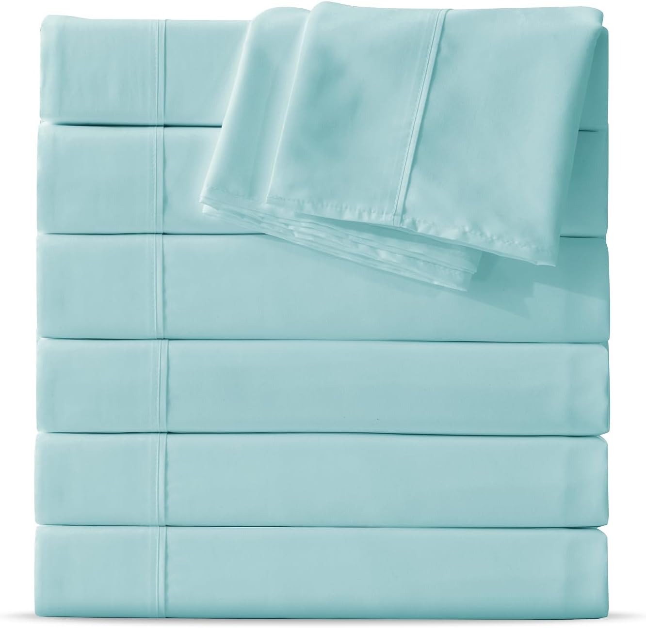 Maple&Stone Full Flat Sheet Set, 6 Pack of Soft Microfiber