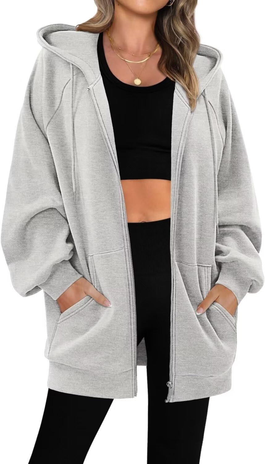 StunShow Women's Oversized Zip Up Hoodies for Casual Style