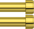 2 Pack Curtain Rods for Windows 32-144 in Adjustable Gold - Sturdy