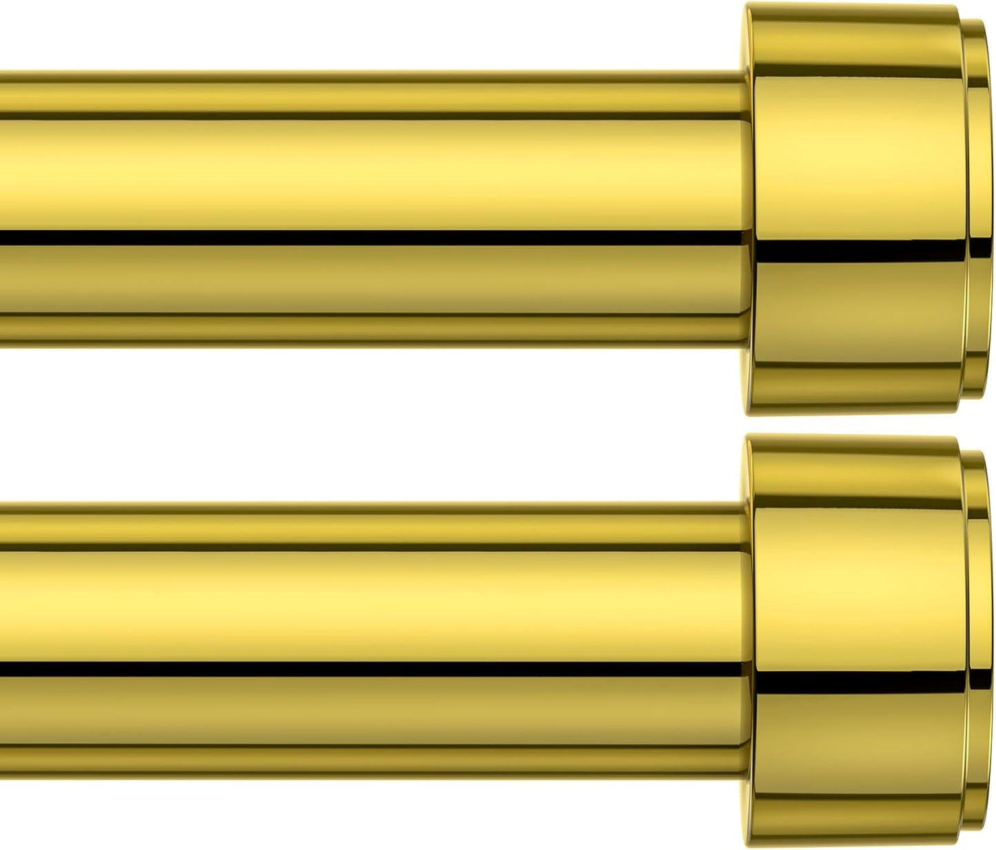 Adjustable Gold Curtain Rod Set for Windows 32-144 Inch