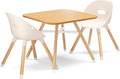 Kids Table & Chairs Set - Durable Natural Wood Play Kit for Toddlers