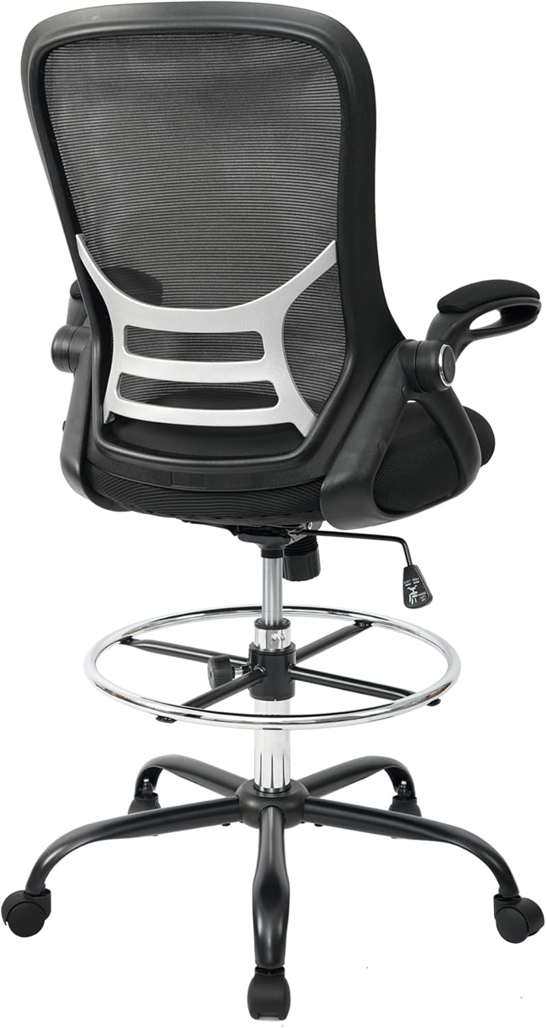 High-Back Drafting Chair with Adjustable Footrest - HYLONE