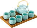 KEYDUACU Japanese Tea Set Plum Blossom Embossed - Elegant Home Tea Kit