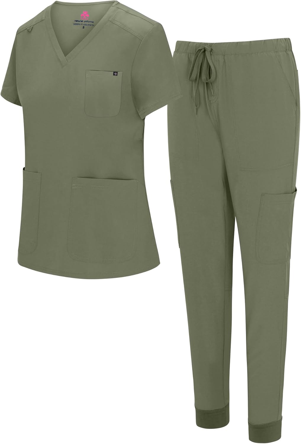 Natural Uniforms Womens 10 Pocket Cool Stretch Jogger Scrub Set Review