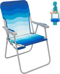 Folding Beach Chair for Adults with 300lb Capacity - High Back Comfort