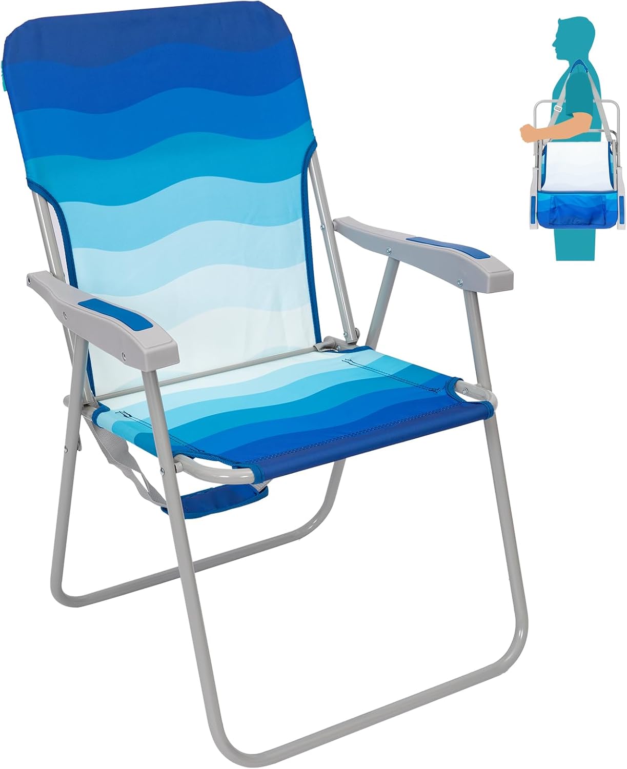 WEJOY Folding Beach Chair for Adults - Lightweight & Portable