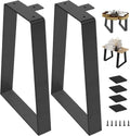 19 in Trapezoid Metal Table Legs - Heavy Duty Replacement