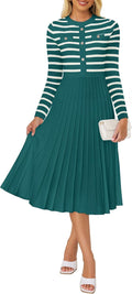 Stylish Long Sleeve Striped Midi Dress for Every Occasion