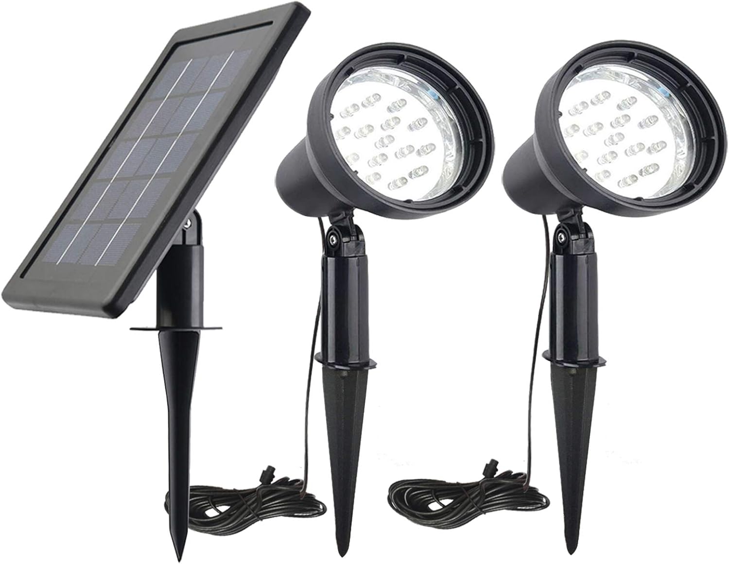 Solar Powered Spot Lights Outdoor for Flag and Landscape Lighting