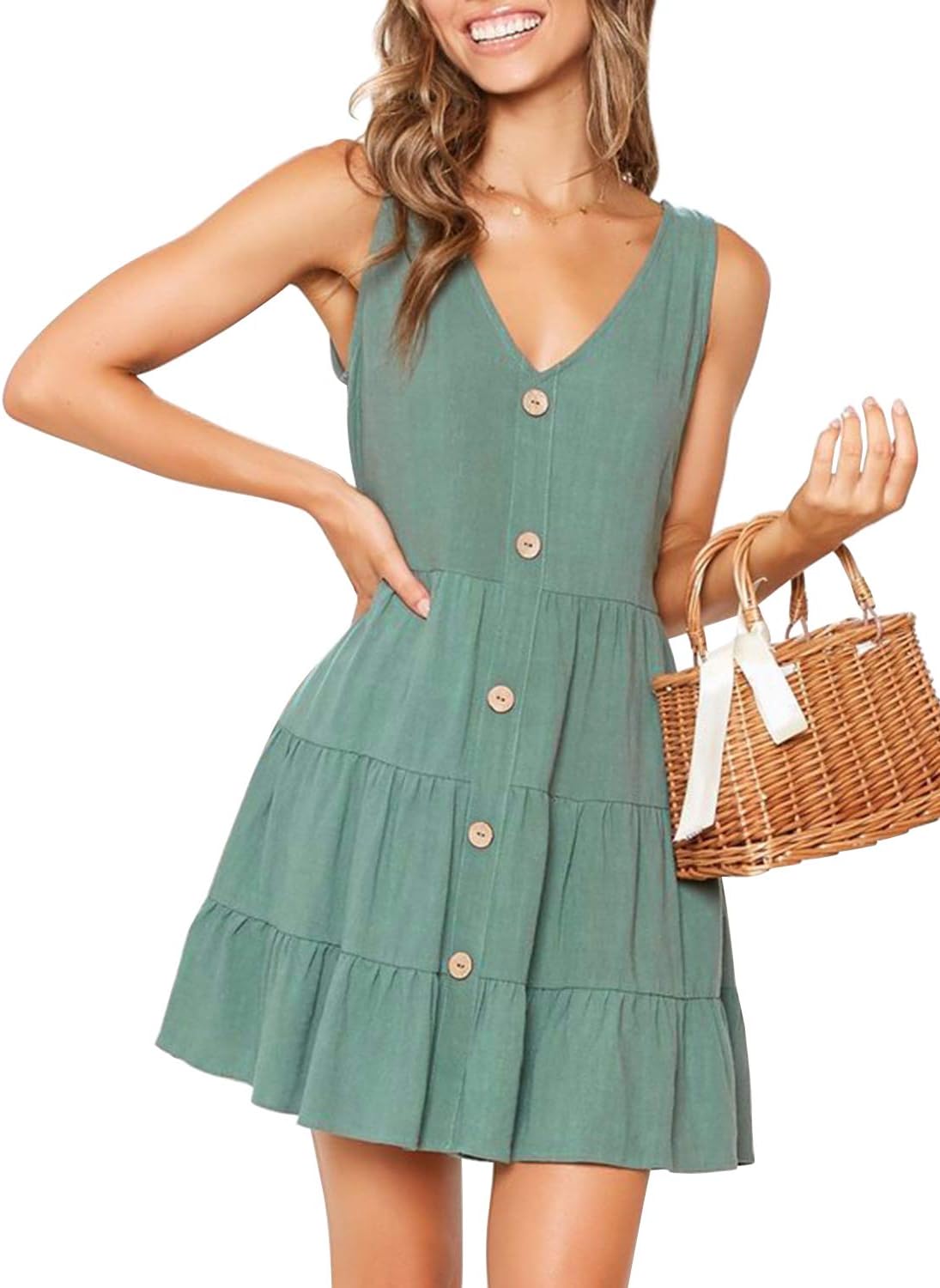 Stylish Women's Casual T-Shirt Dress with Pockets for All Occasions