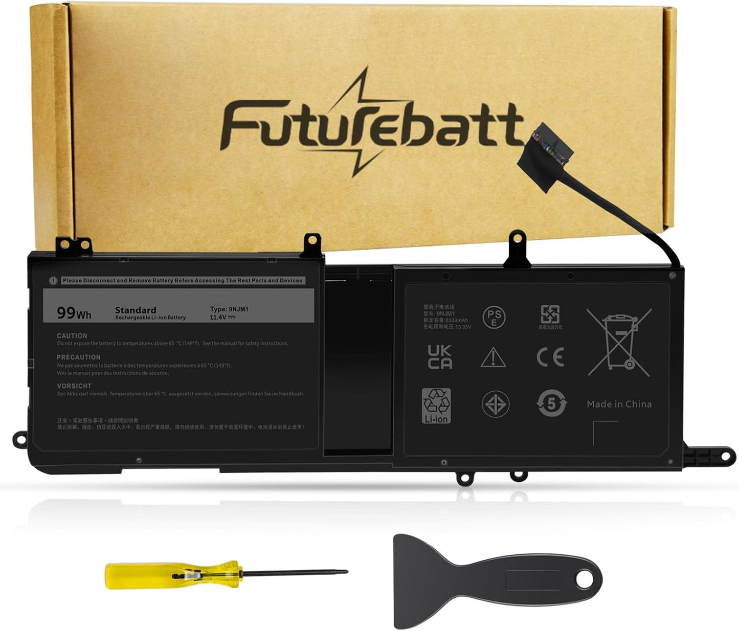 Futurebatt 9NJM1 Battery Replacement for Dell Alienware Series