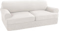 T Cushion 3 Piece Sofa Slipcover for 2 Cushion Sofa - Stretch Fit