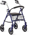 Medline Steel Rollator Walker with Seat for Seniors