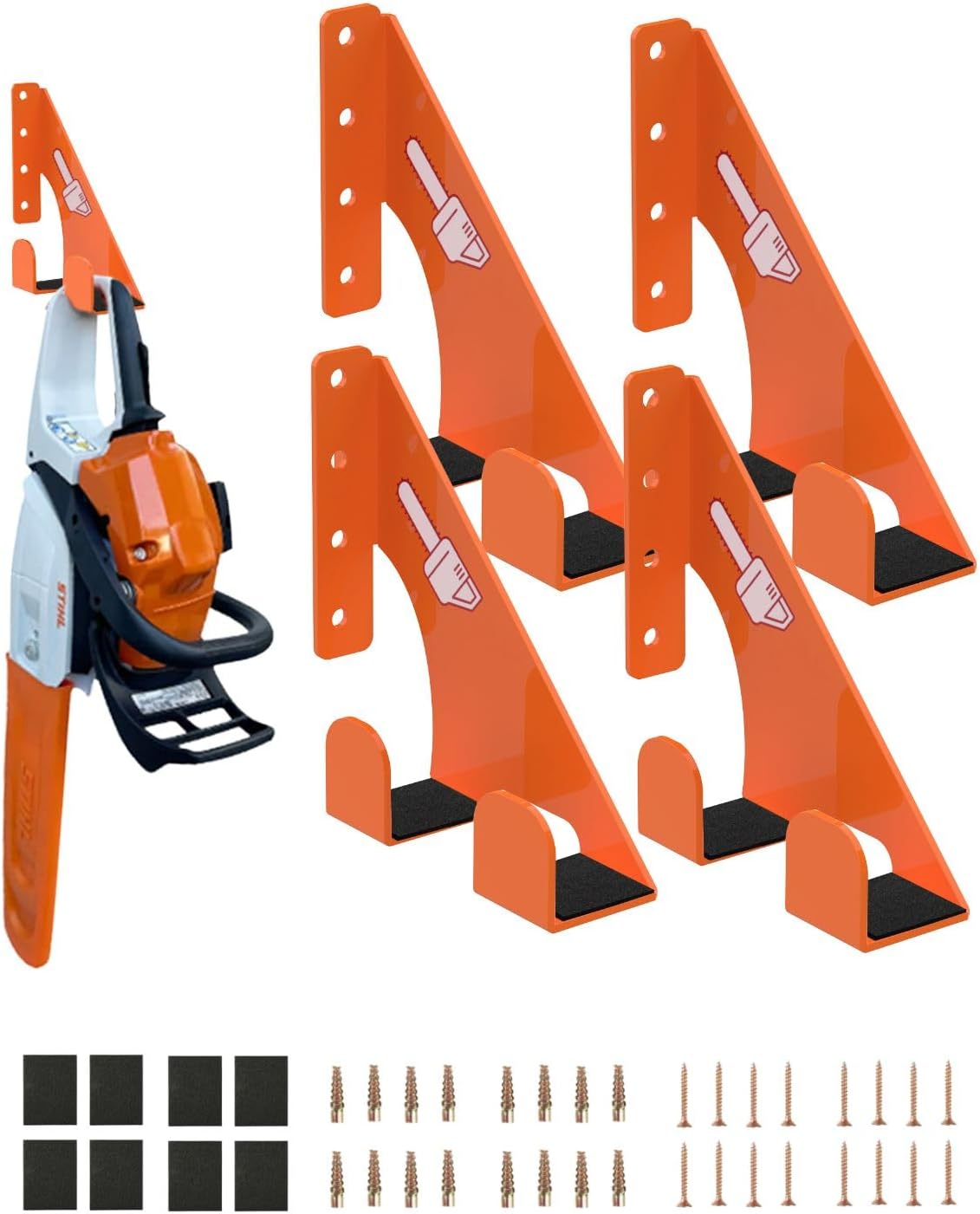 Heavy-Duty Chainsaw Holder 4 Pack for Stihl Husqvarna Echo
