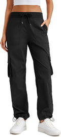 CRZ YOGA Lightweight Casual Cargo Pants for Women - Adjustable Ruched
