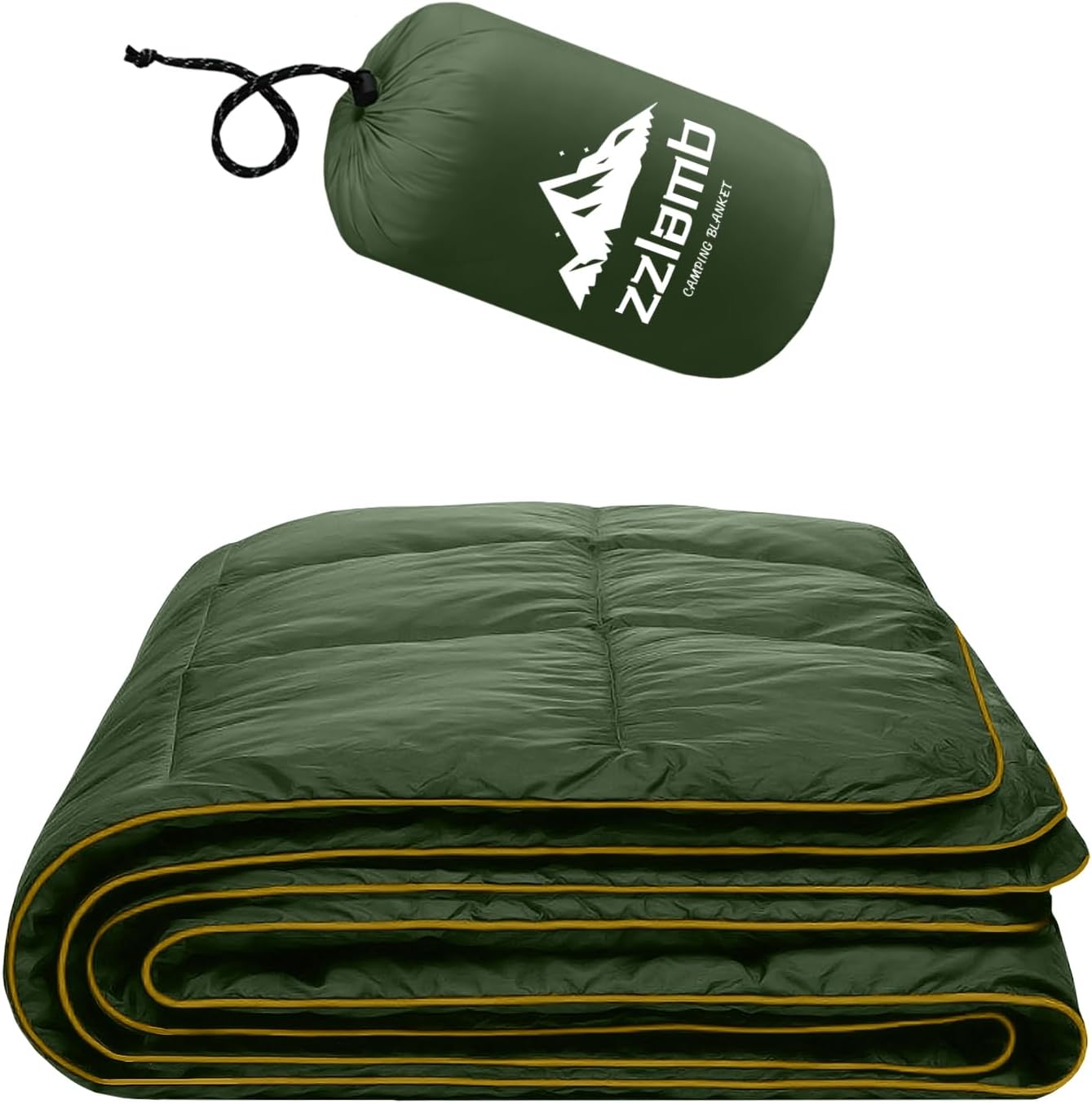 Water-Repellent Puffy Camping Blanket - Compact & Cozy