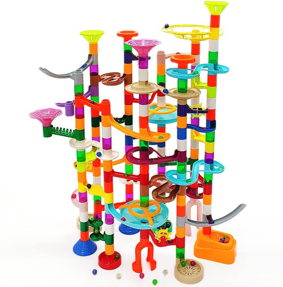 Marble Run Marble Maze Race Track with Glowing Marbles for Kids