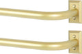 Gold Wrap Around Curtain Rods 2 Pack 28-48in - Room Darkening