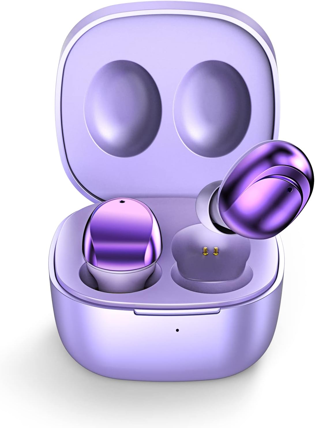 ELOVEN Deep Bass Wireless Earbuds: 120H Playback, Samsung & iPhone Compatibility, Purple