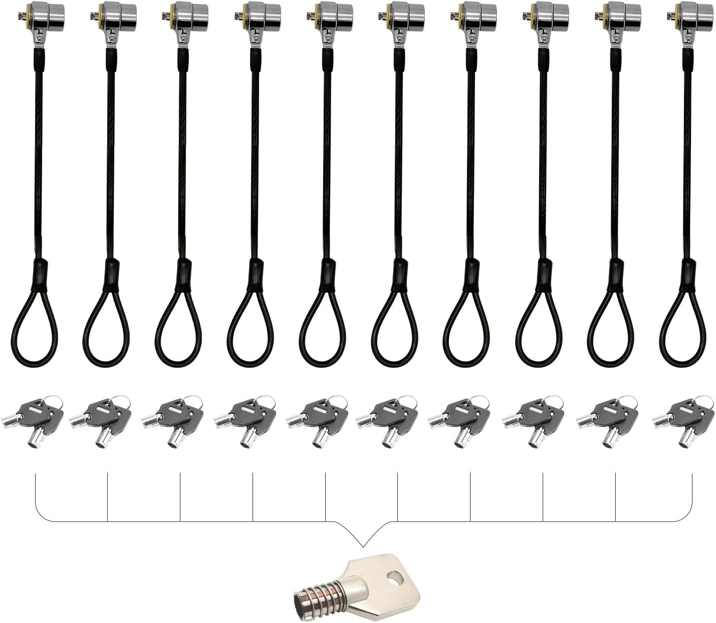10Pack Laptop Security Cable Lock Anti Theft for Devices