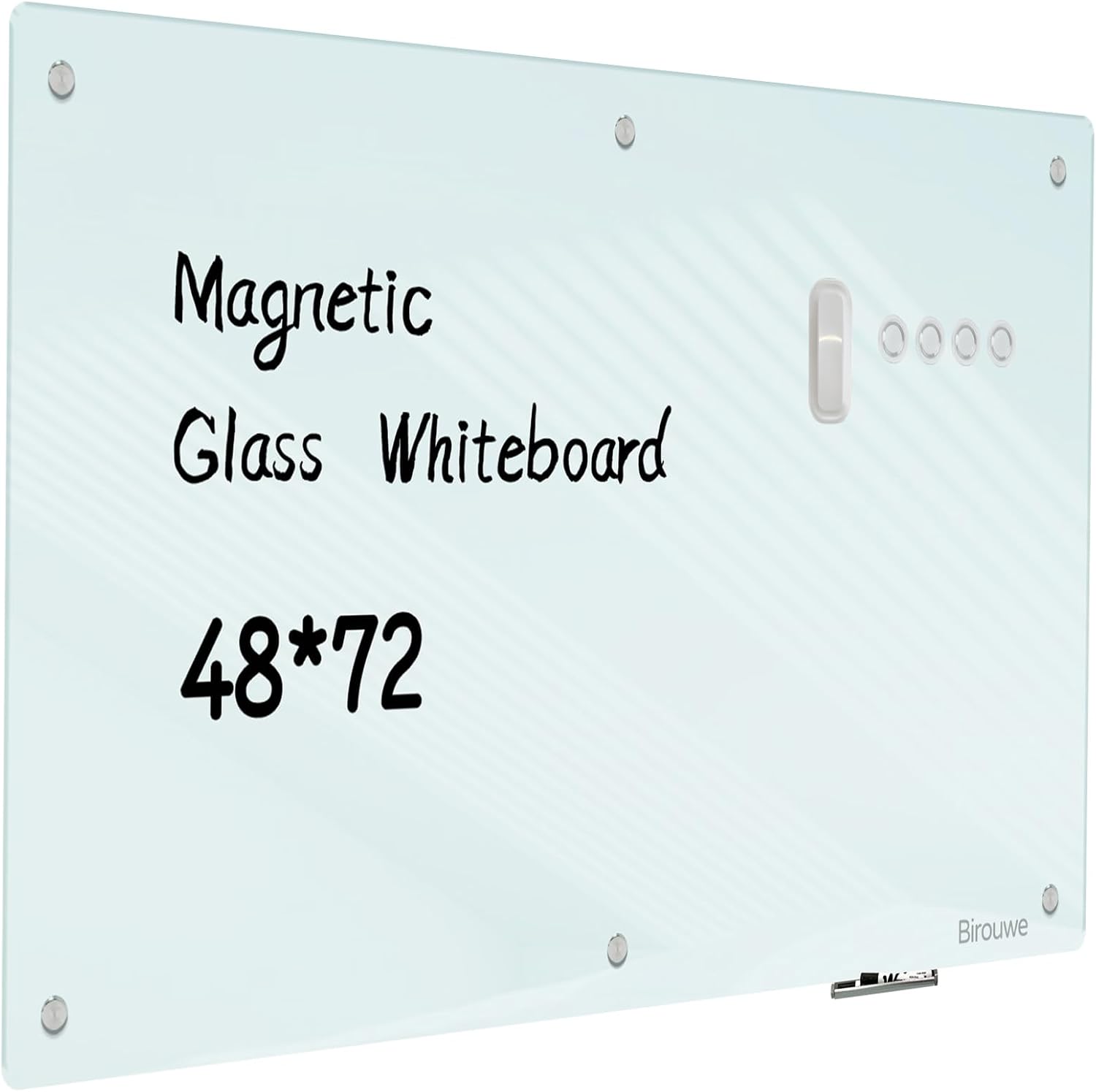 Glass Whiteboard 48x72 Inches for Modern Office and Home Use