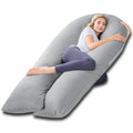 Meiz Pregnancy Pillow Cooling Silk Jersey Full Body Maternity Pillow