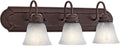 Kichler 3-Light Bathroom Light Fixture in Tannery Bronze - Classic